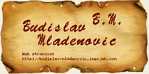 Budislav Mladenović vizit kartica